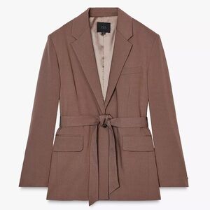 Zara Brown Belted Women's Blazer NWT